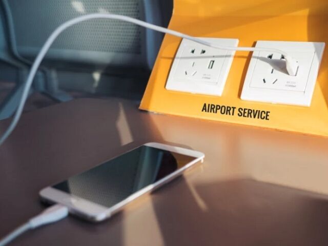 public phone charging stations